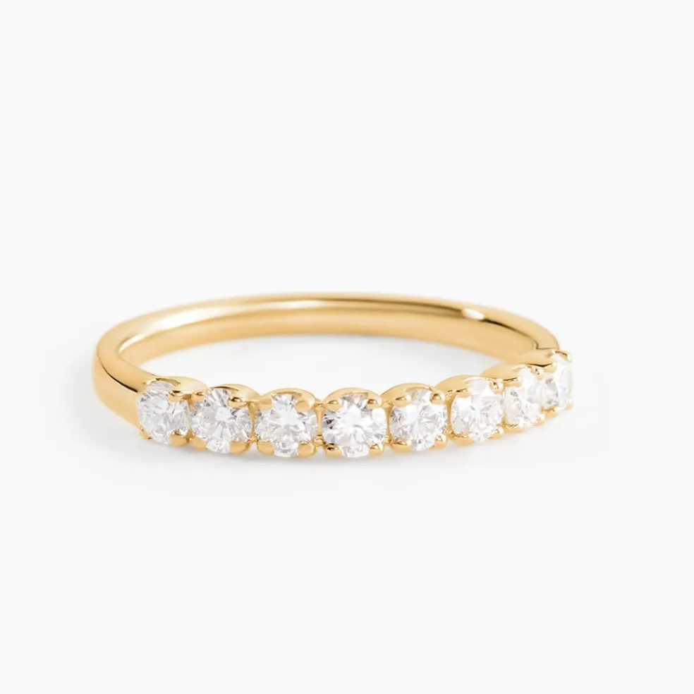 Demi-alliance Or Jaune Eloisa Diamant Synthetique
