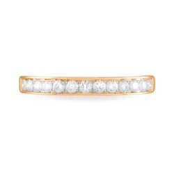 Demi-alliance Or Rose Rhea Diamants
