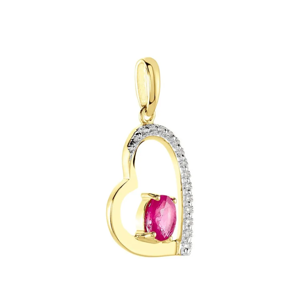 Pendentif Arduinna Or Jaune Rubis