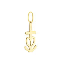 Pendentif Cobeia Croix De Camargue Or Jaune