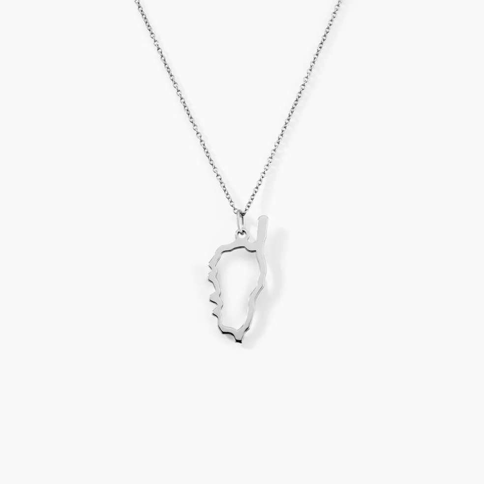 Pendentif Corse Argent Blanc