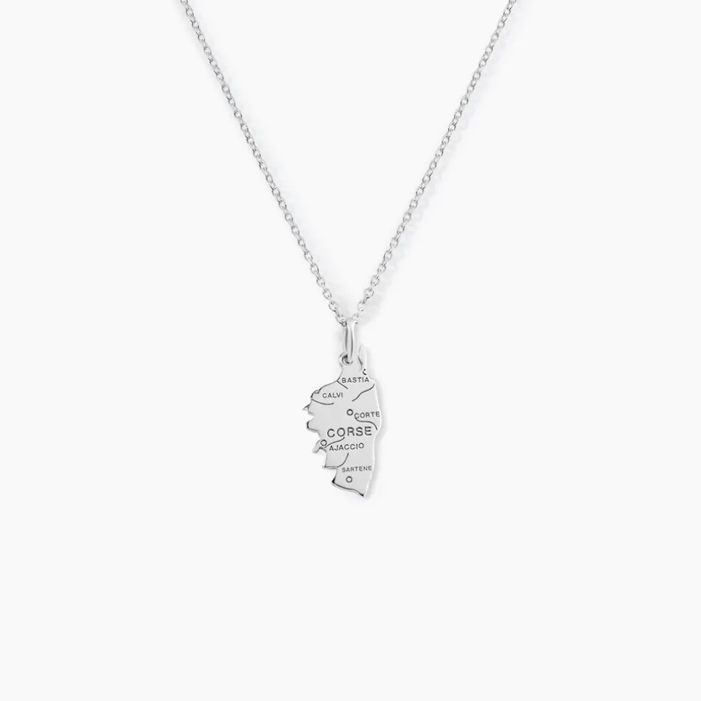 Pendentif Corsica Argent Blanc