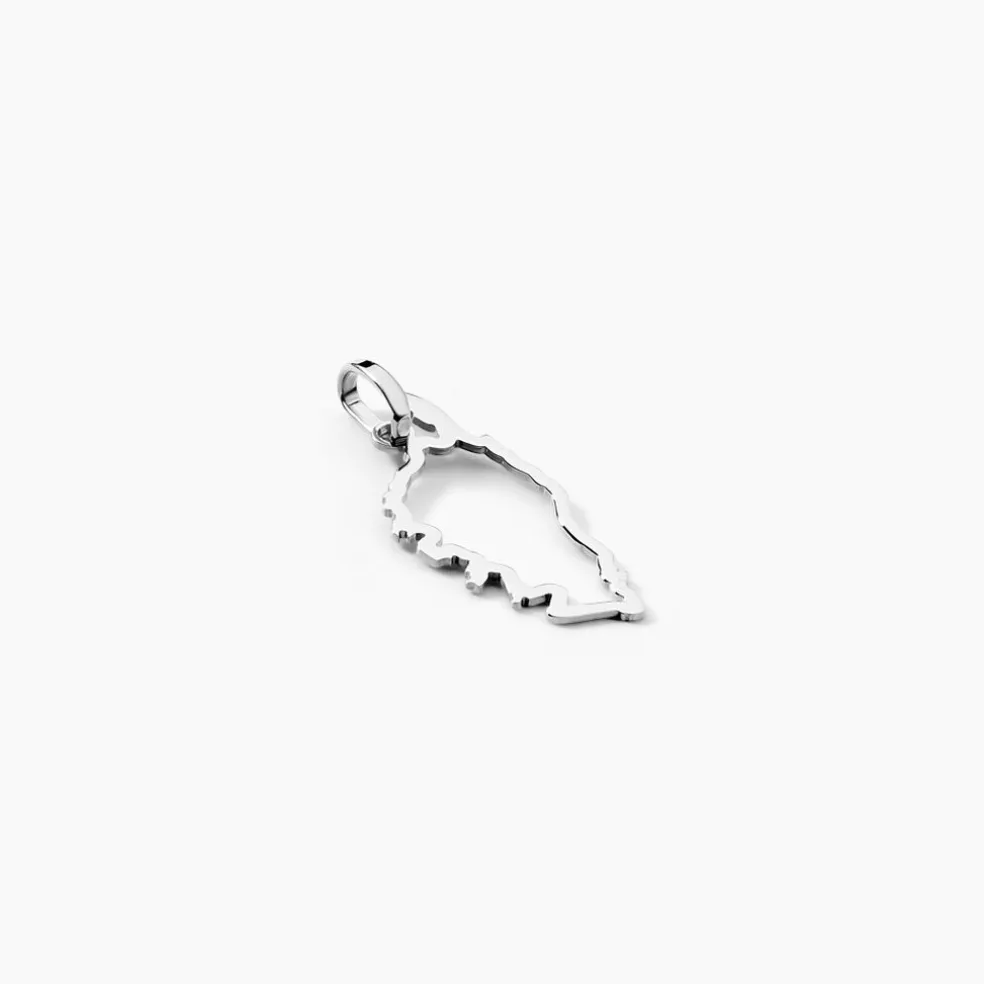 Pendentif Corsica Or Blanc
