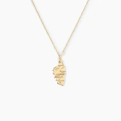 Pendentif Corsica Plaque Or Jaune