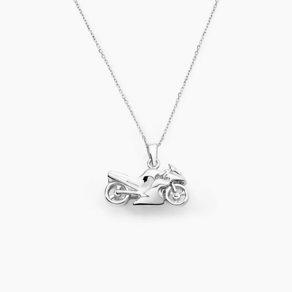 Pendentif Costanza Argent Blanc