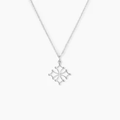 Pendentif Dajo Argent Blanc