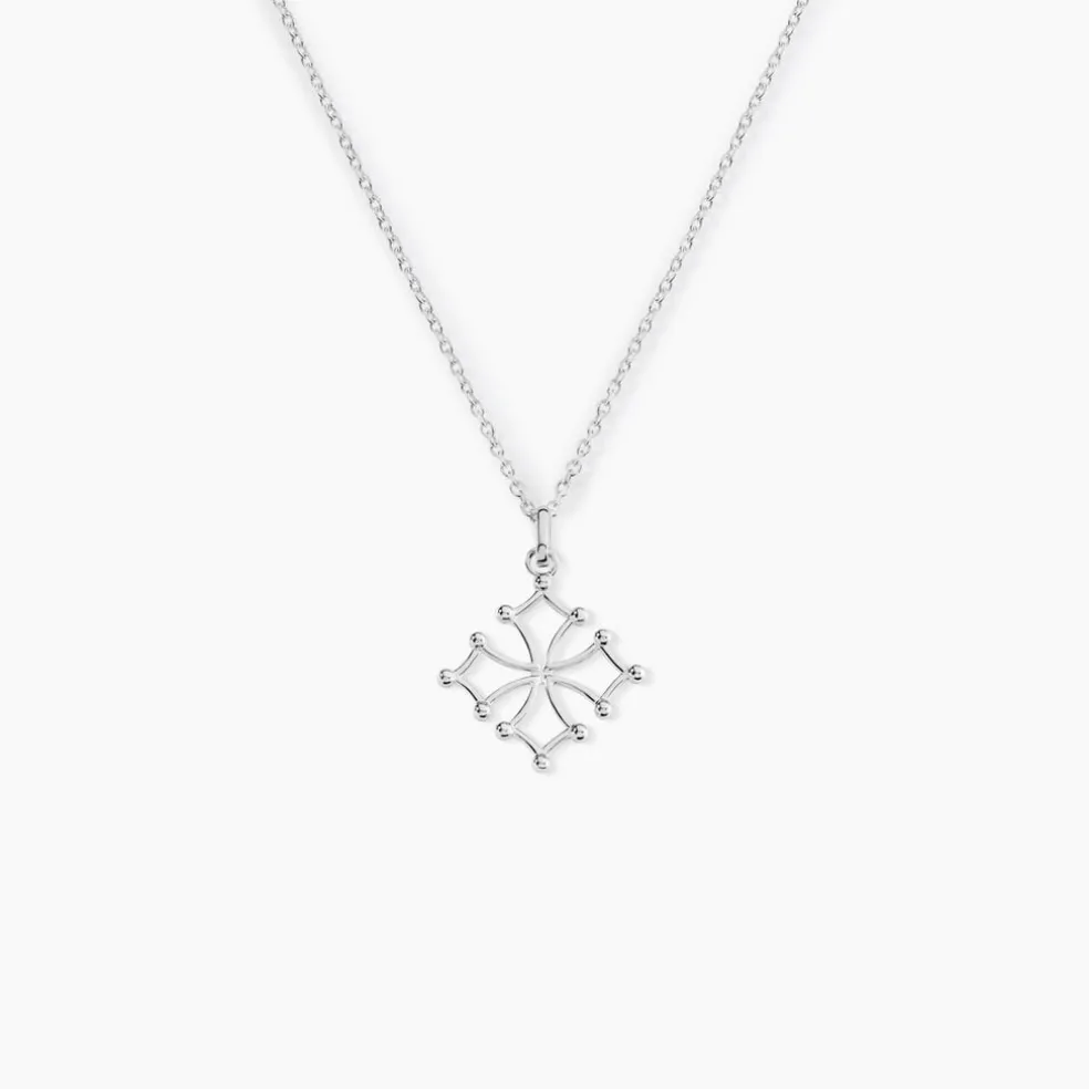 Pendentif Dajo Argent Blanc