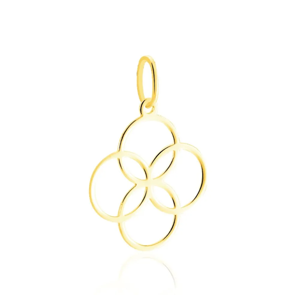 Pendentif Dalia Rosace Or Jaune
