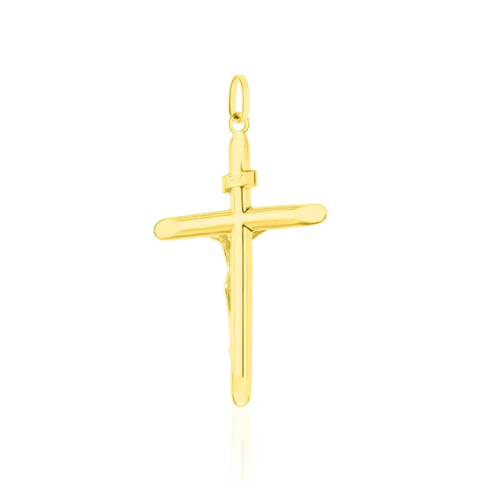Pendentif Damian Croix Or Bicolore