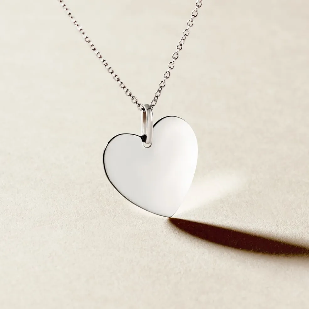 Pendentif Eba Argent Blanc