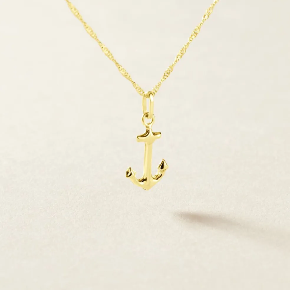 Pendentif Edouarda Ancre Or Jaune