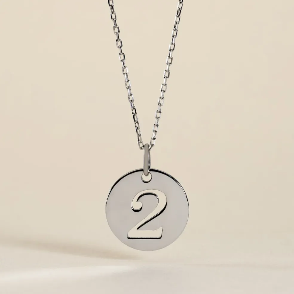 Pendentif Efiso Argent Blanc