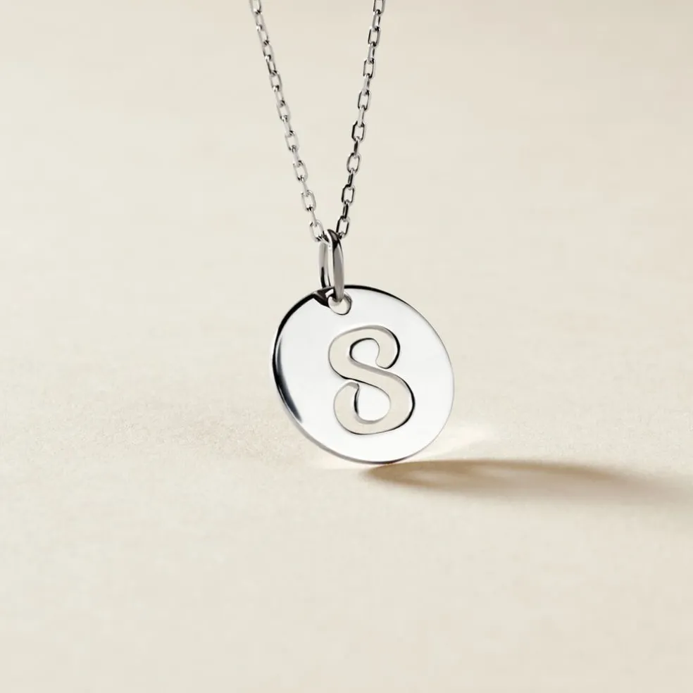 Pendentif Efiso Argent Blanc