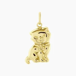 Pendentif Egee Chat Or Jaune