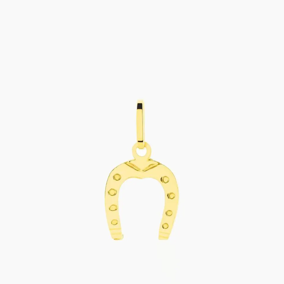 Pendentif Egide Fer A Cheval Or Jaune