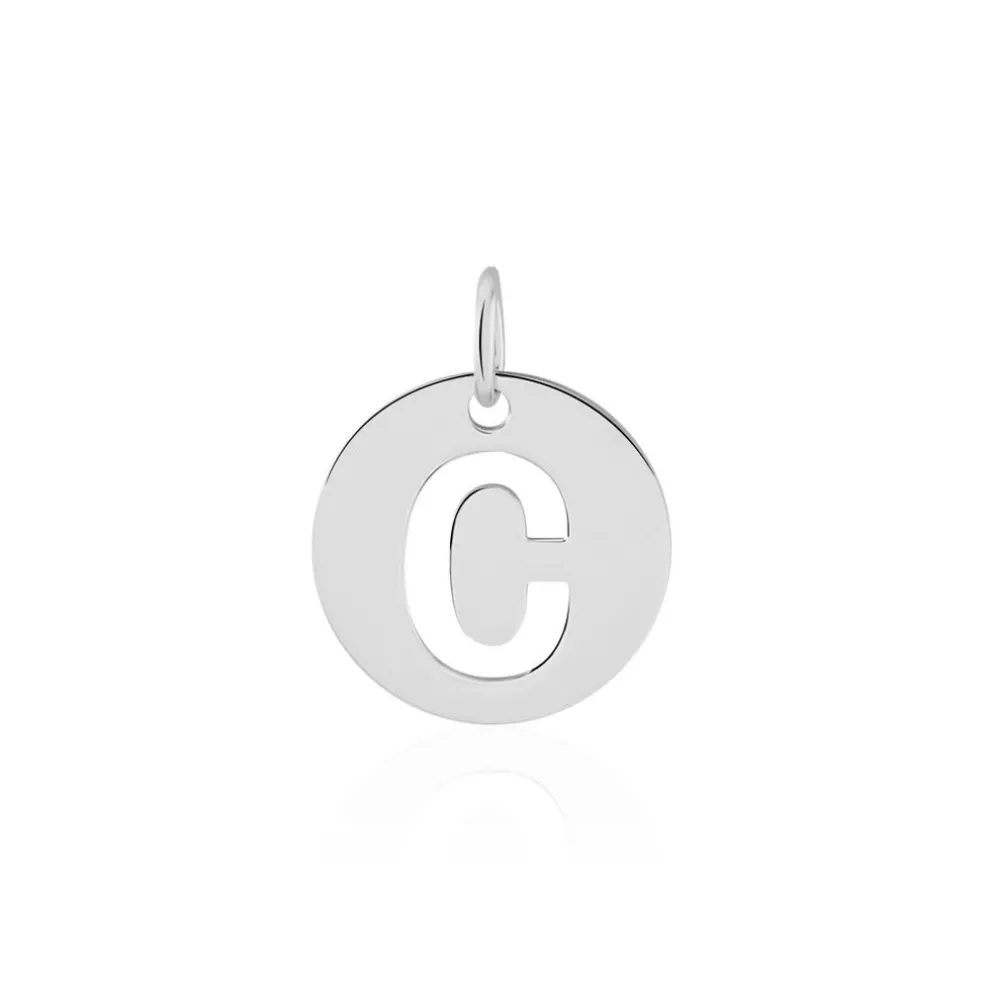 Pendentif Elio C Argent Blanc