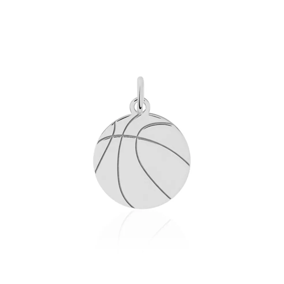 Pendentif Elyas Argent Blanc