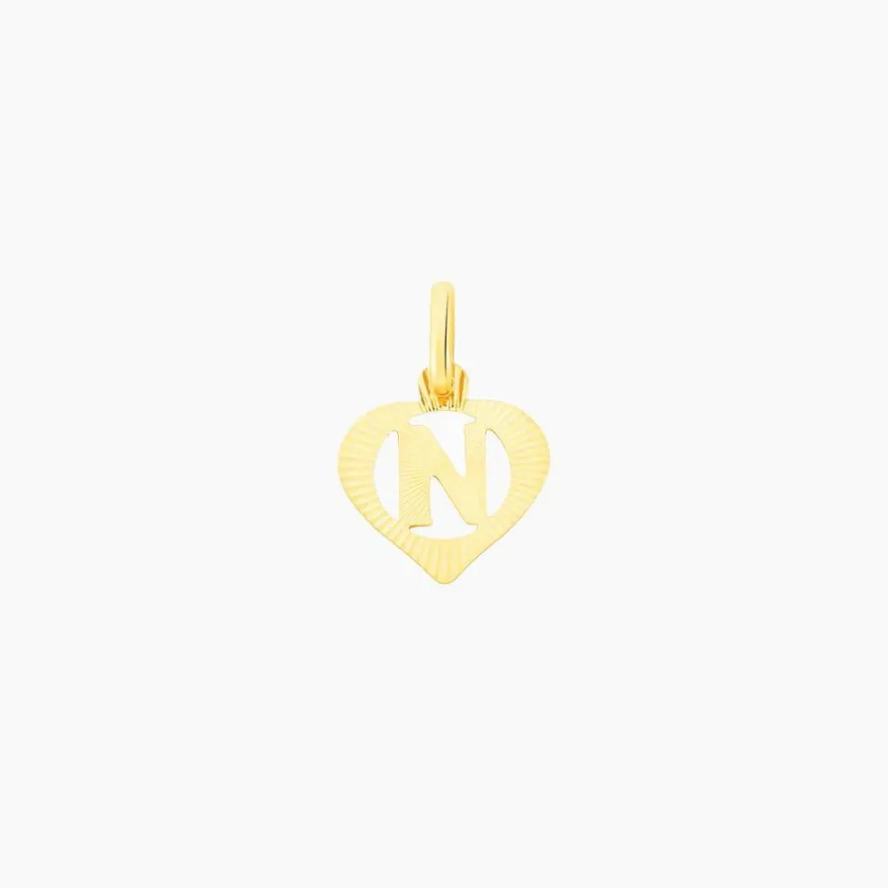 Pendentif Eudocie Coeur Lettre Or Jaune