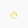 Pendentif Eudocie Coeur Lettre Or Jaune