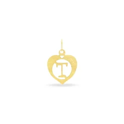 Pendentif Eudocie Coeur Lettre Or Jaune