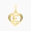 Pendentif Eudocie Coeur Lettre Or Jaune