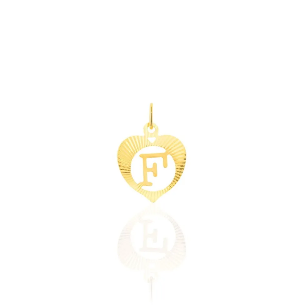 Pendentif Eudocie Coeur Lettre Or Jaune