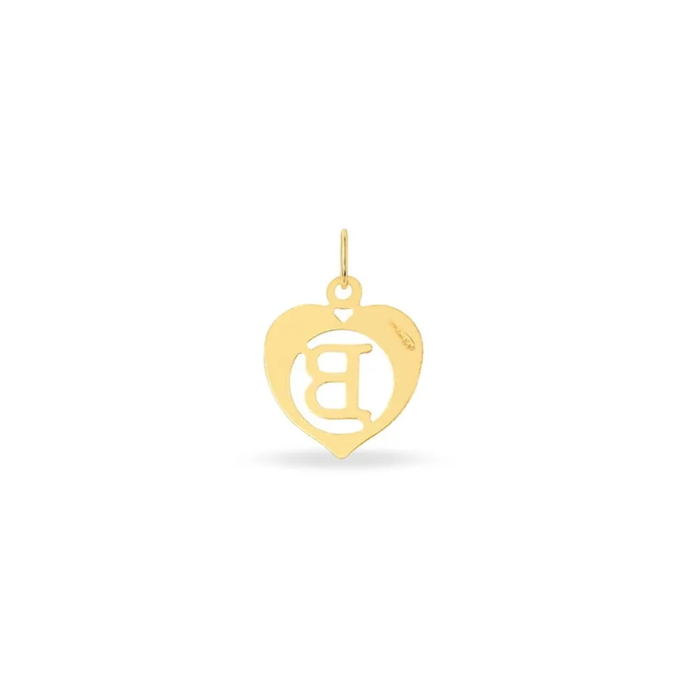 Pendentif Eudocie Coeur Lettre Or Jaune
