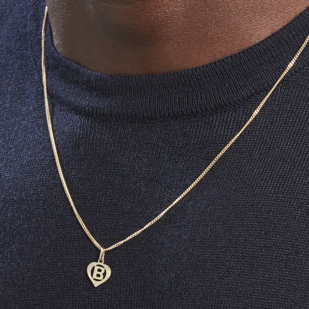 Pendentif Eudocie Coeur Lettre Or Jaune