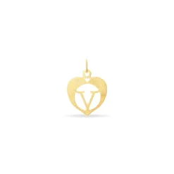 Pendentif Eudocie Coeur Lettre Or Jaune