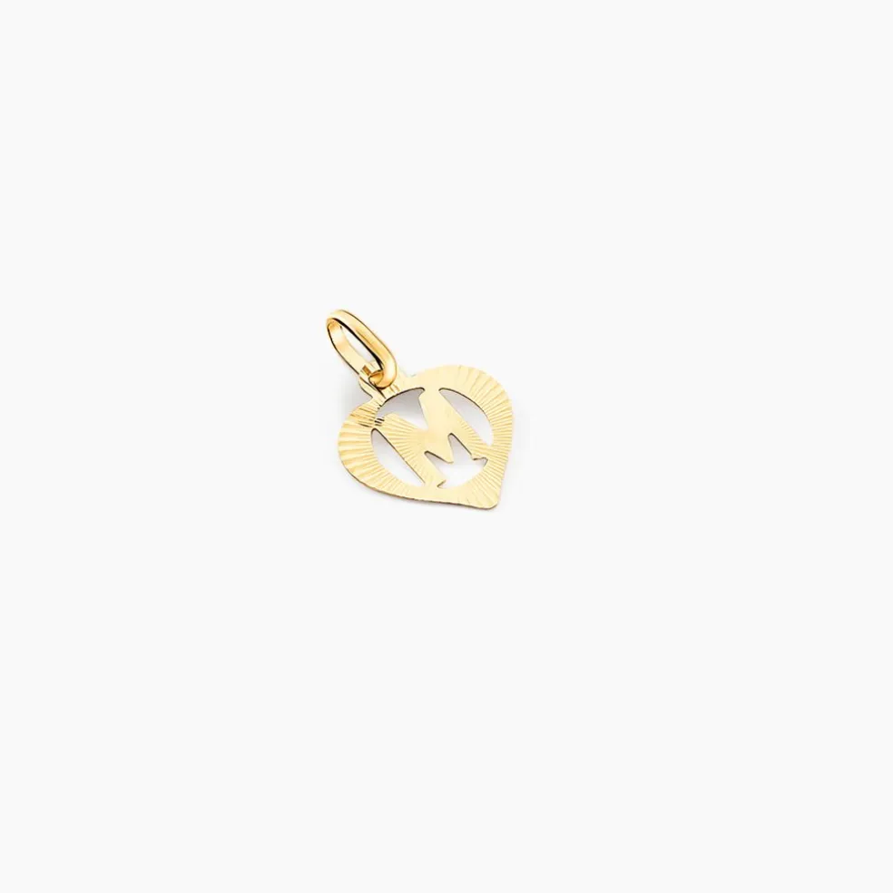 Pendentif Eudocie Coeur Lettre Or Jaune