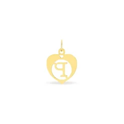 Pendentif Eudocie Coeur Lettre Or Jaune