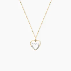 Pendentif Eudocie Double Coeurs Or Bicolore