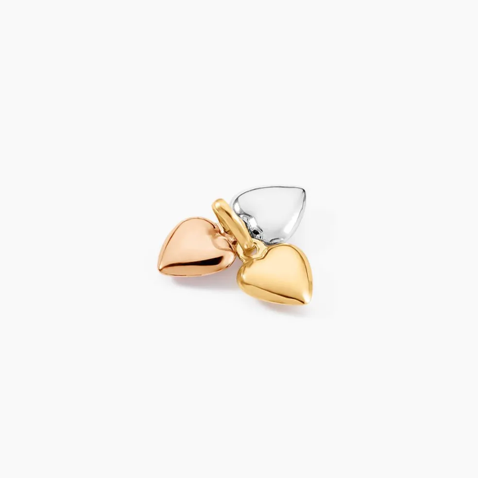 Pendentif Eudocie Triple Coeurs Or Tricolore