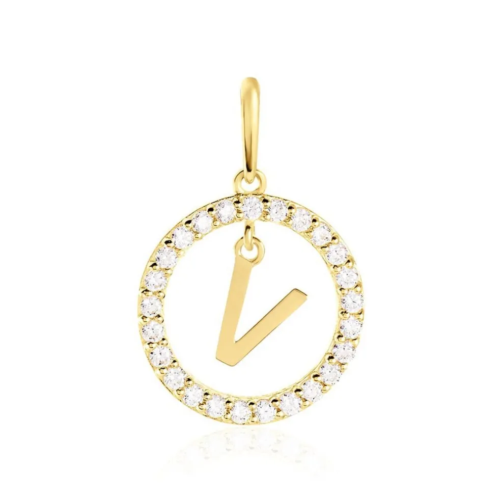Pendentif Gabe Or Jaune Oxyde De Zirconium