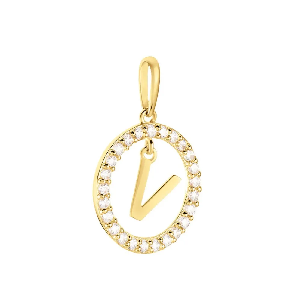 Pendentif Gabe Or Jaune Oxyde De Zirconium