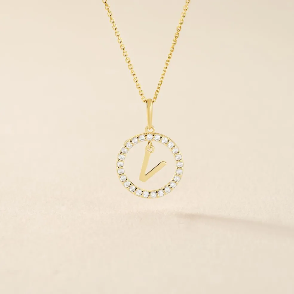 Pendentif Gabe Or Jaune Oxyde De Zirconium
