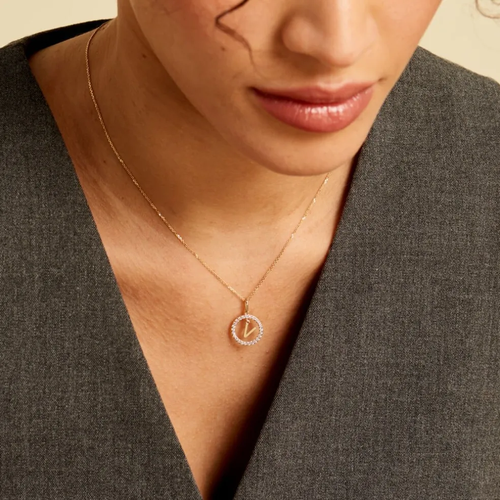 Pendentif Gabe Or Jaune Oxyde De Zirconium