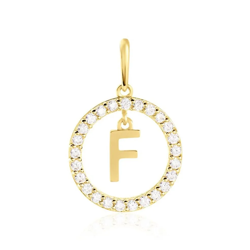 Pendentif Gabe Or Jaune Oxyde De Zirconium