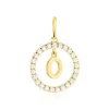 Pendentif Gabe Or Jaune Oxyde De Zirconium