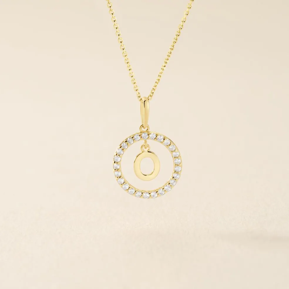 Pendentif Gabe Or Jaune Oxyde De Zirconium