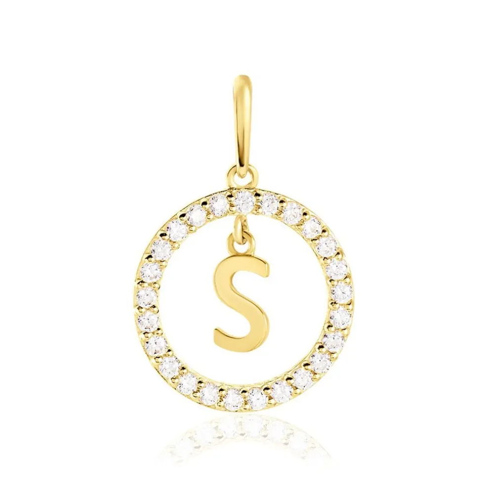 Pendentif Gabe Or Jaune Oxyde De Zirconium