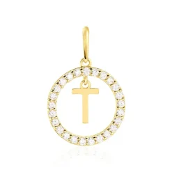 Pendentif Gabe Or Jaune Oxyde De Zirconium