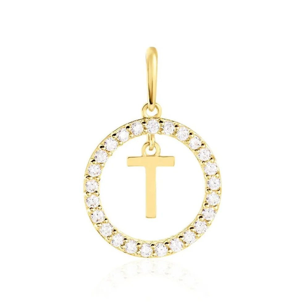Pendentif Gabe Or Jaune Oxyde De Zirconium
