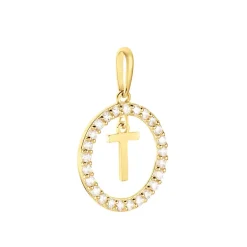 Pendentif Gabe Or Jaune Oxyde De Zirconium