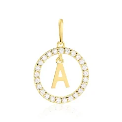 Pendentif Gabe Or Jaune Oxyde De Zirconium