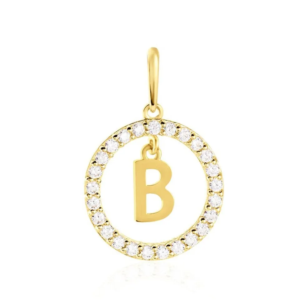 Pendentif Gabe Or Jaune Oxyde De Zirconium