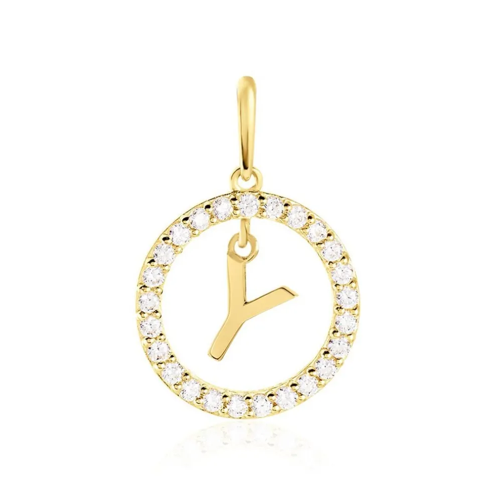 Pendentif Gabe Or Jaune Oxyde De Zirconium