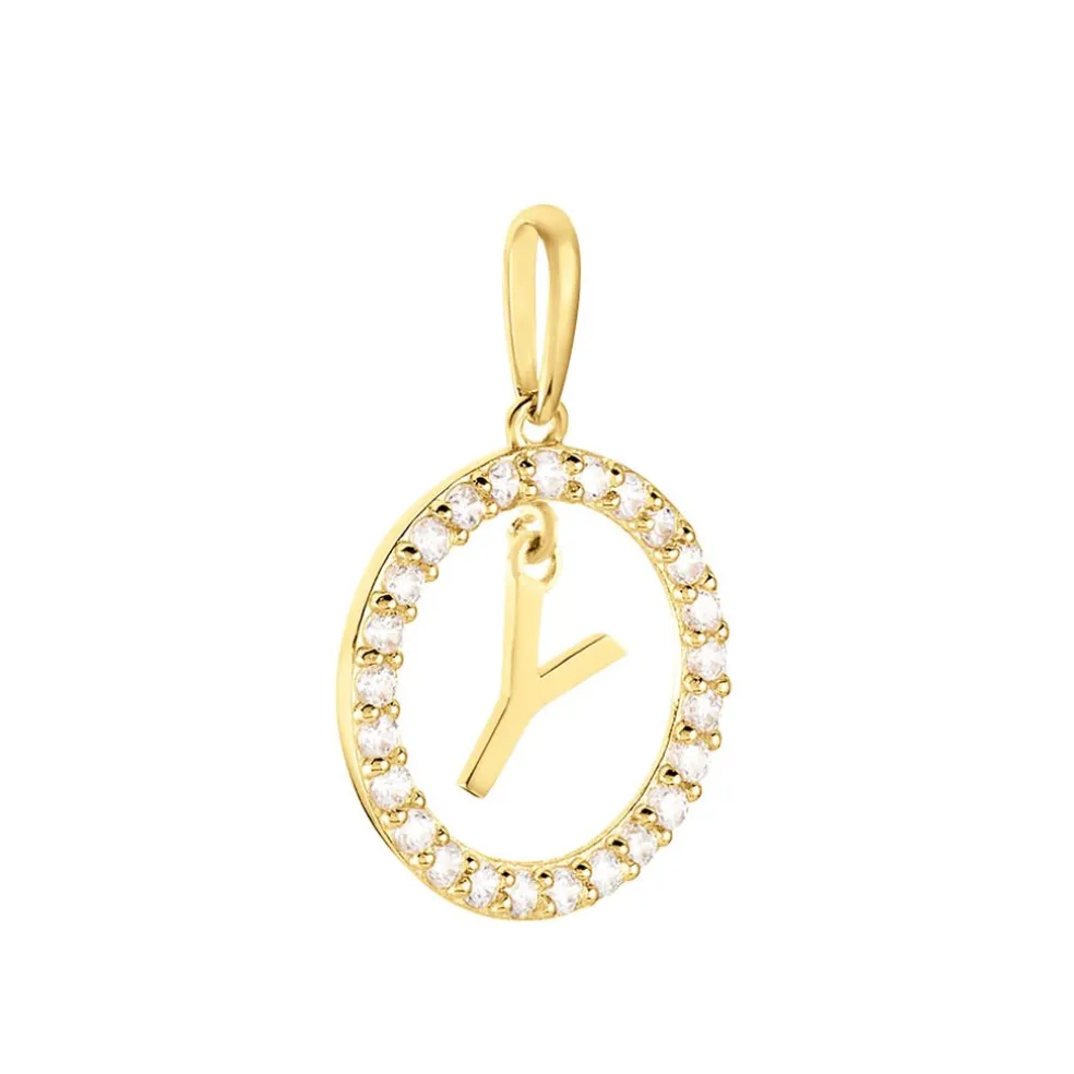 Pendentif Gabe Or Jaune Oxyde De Zirconium