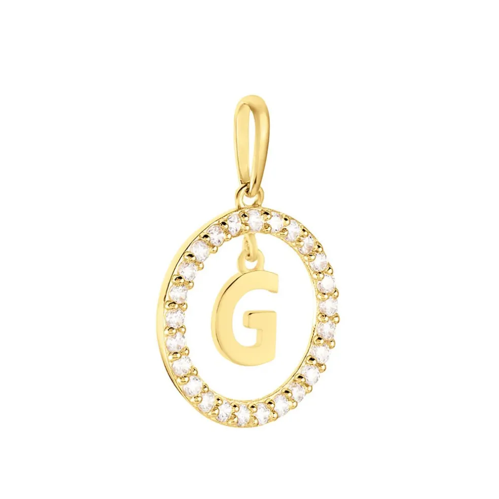 Pendentif Gabe Or Jaune Oxyde De Zirconium