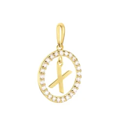 Pendentif Gabe Or Jaune Oxyde De Zirconium